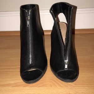 Apt 9 Peep Toe open Heel Front ZIP Ankle Bootie